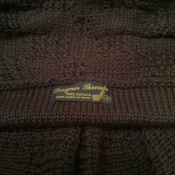 Designer Threads ALPACA made in Peru soft long cardigan sweater S/L NEW - Picture 4 of 10
